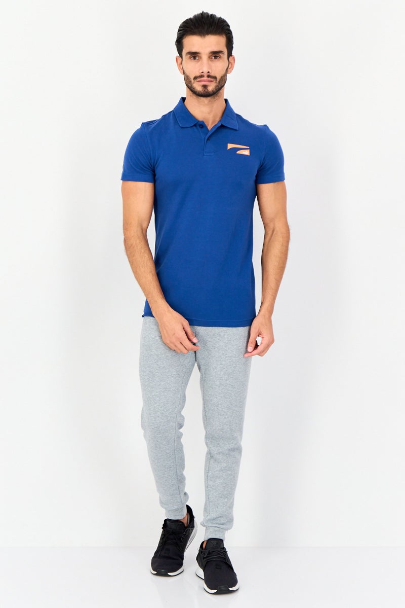 PUMA Men Sportswear Fit Short Sleeves Outdoor Polo Shirt, Dark Blue - Image 2